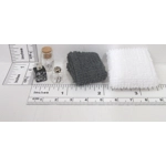 Dolls House Towels 4 Grey & White with Miniature Bath Salts and Ornament Jars 1:12th Scale