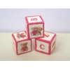Dolls House Toy Letter Blocks Teddy Bears Set of 3 Red Nursery Miniature 1:12 Scale