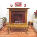 Dolls House Decoration Merry Christmas Sign Red Silver 1:12th Scale Xmas Miniature