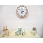 Dolls House Nursery Clock in a Wooden Frame Peter Rabbit Miniature Nursery Wall Decor 1:12th Scale