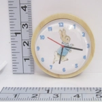 Dolls House Nursery Clock in a Wooden Frame Peter Rabbit Miniature Nursery Wall Decor 1:12th Scale