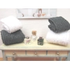 Dolls House Towels 4 Grey & White with Miniature Bath Salts and Ornament Jars 1:12th Scale