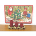 Dolls House Candles Red and Gold Miniature Xmas Decoration 1:12 Scale