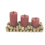 Dolls House Candles Red and Gold Miniature Xmas Decoration 1:12 Scale