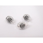 Dolls House Christmas Tree Decorations 12 Black Silver Baubles Miniature Ornaments 1:12th Scale