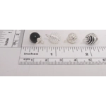 Dolls House Christmas Tree Decorations 12 Black Silver Baubles Miniature Ornaments 1:12th Scale