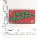 Dolls House Merry Christmas Sign Red Green and Silver 1:12th Scale Miniature Decoration