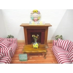 Dolls House Easter Basket and 6 Hand Painted Coloured Miniature Eggs 1:12th Scale