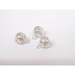 Dolls House Christmas Tree Decorations 12 Green Silver Baubles Miniature Ornaments 1:12th Scale