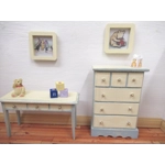 Dolls House Nursery Picture Winnie the Pooh Honey Pot Framed Miniature Decor 1:12 Scale