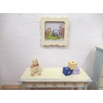 Dolls House Nursery Picture Winnie the Pooh Eeyore’s Tail Framed 1:12 Scale Miniature Wall Decor
