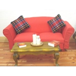 Dolls House Tartan Cushion Miniature Plaid Throw Pillow Handmade 1:12 Scale Accessory