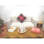 Dolls House Tartan Cushion Miniature Plaid Throw Pillow Handmade 1:12 Scale Accessory