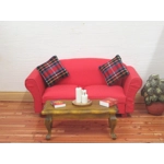 Dolls House Tartan Cushion Miniature Plaid Throw Pillow Handmade 1:12 Scale Accessory