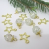 Dolls House Christmas Tree Decorations 12 Gold Miniature Baubles and Stars 1:12th Scale