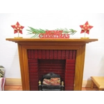 Dolls House Merry Christmas Miniature Hand Painted 1:12th Scale Xmas Decoration