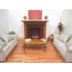 Dolls House Candle in a Glass Vase on a Decorated Tray Christmas Miniature Accessory 1:12 Scale