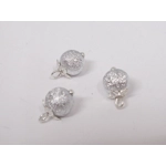 Dolls House Christmas Tree Decorations 12 Silver Coloured Baubles Miniature Ornaments 1:12th Scale