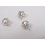 Dolls House Christmas Tree Decorations 12 Silver Coloured Baubles Miniature Ornaments 1:12th Scale