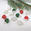 Dolls House Christmas Tree Decorations 12 Red Green Silver Miniature Baubles 1:12th Scale