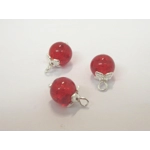 Dolls House Christmas Tree Decorations 12 Red Green Silver Miniature Baubles 1:12th Scale