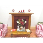 Dolls House Christmas Decoration 2 Red Silver Miniature Stars 1:12th Scale