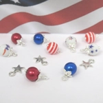 Dolls House 4th July Tree Ornaments 12 Miniature Baubles and Stars 1:12th Scale