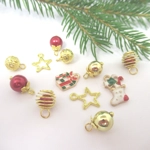 Dolls House Christmas Tree Decorations Red Gold Miniature Baubles and Trinkets 1:12th Scale