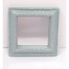 Dolls House Mirror Square Blue and Silver Colour Miniature Accessory 1:12 Scale