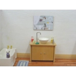 Dolls House Bathroom Picture Miniature Wall Art Decor 1:12 Scale