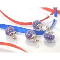 Dollhouse 4th July Tree Ornaments 4 Filled Glass Baubles 1:12th Scale Miniature Decorations