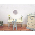 Miniature Mirror Pink Silver Colour Round 1:12 Scale Dolls House Decor