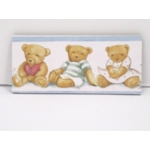 Dolls House Nursery Picture Teddy Bears 1:12 Scale Children's Bedroom Wall Decor