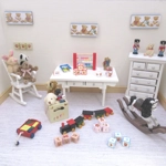 Dolls House Nursery Picture Teddy Bears 1:12 Scale Children's Bedroom Wall Decor