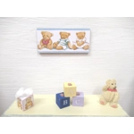 Dolls House Nursery Picture Teddy Bears 1:12 Scale Children's Bedroom Wall Decor