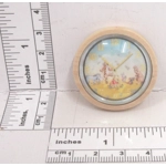 Dolls House Nursery Clock Winnie the Pooh Miniature Wall Decor 1:12th Scale