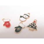 Dolls House Christmas Tree Decorations 12 Red Gold Miniature Baubles and Trinkets 1:12th Scale