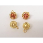 Dolls House Christmas Tree Decorations 12 Red Gold Miniature Baubles and Trinkets 1:12th Scale