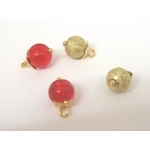 Dolls House Christmas Tree Decorations 12 Red Gold Miniature Baubles and Trinkets 1:12th Scale