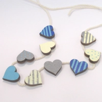 Dolls House Hearts Bunting Miniature Seaside Beach Hut Decoration 1:12 Scale