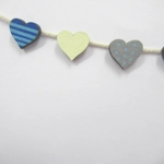 Dolls House Hearts Bunting Miniature Seaside Beach Hut Decoration 1:12 Scale