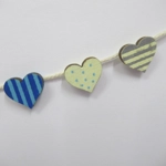 Dolls House Hearts Bunting Miniature Seaside Beach Hut Decoration 1:12 Scale