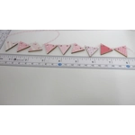 Dolls House Bunting 9 Pink Flags Nursery or Girls Bedroom Miniature Decor 1:12 Scale