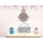 Dolls House Mirror Anchor Shape Nautical Beach Theme Silver Coloured Frame Miniature 1:12th Scale