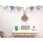 Dolls House Mirror Anchor Shape Nautical Beach Theme Silver Coloured Frame Miniature 1:12th Scale