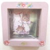 Dolls House Nursery Picture Hunca Munca Peter Rabbit Pink Frame 1:12 Scale
