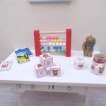 Dolls House Nursery Toy ABC Blocks Teddy Bears set of 3 Pink 1:12 Scale Miniature