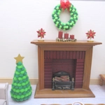 Dolls House Christmas Decoration 2 Red Gold Stars Xmas Miniatures 1:12th Scale Xmas Ornament