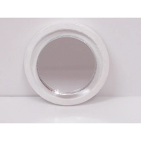 Dolls House Mirror Round White Frame 1:12 Scale Miniature Accessories