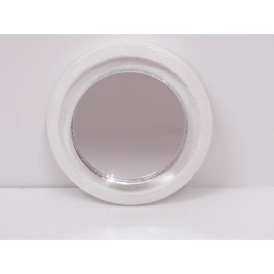 Dolls House Mirror Round White Frame 1:12 Scale Miniature Accessories